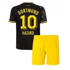 Borussia Dortmund Thorgan Hazard #10 Bortaställ Barn 2022-23 Korta ärmar (+ Korta byxor)